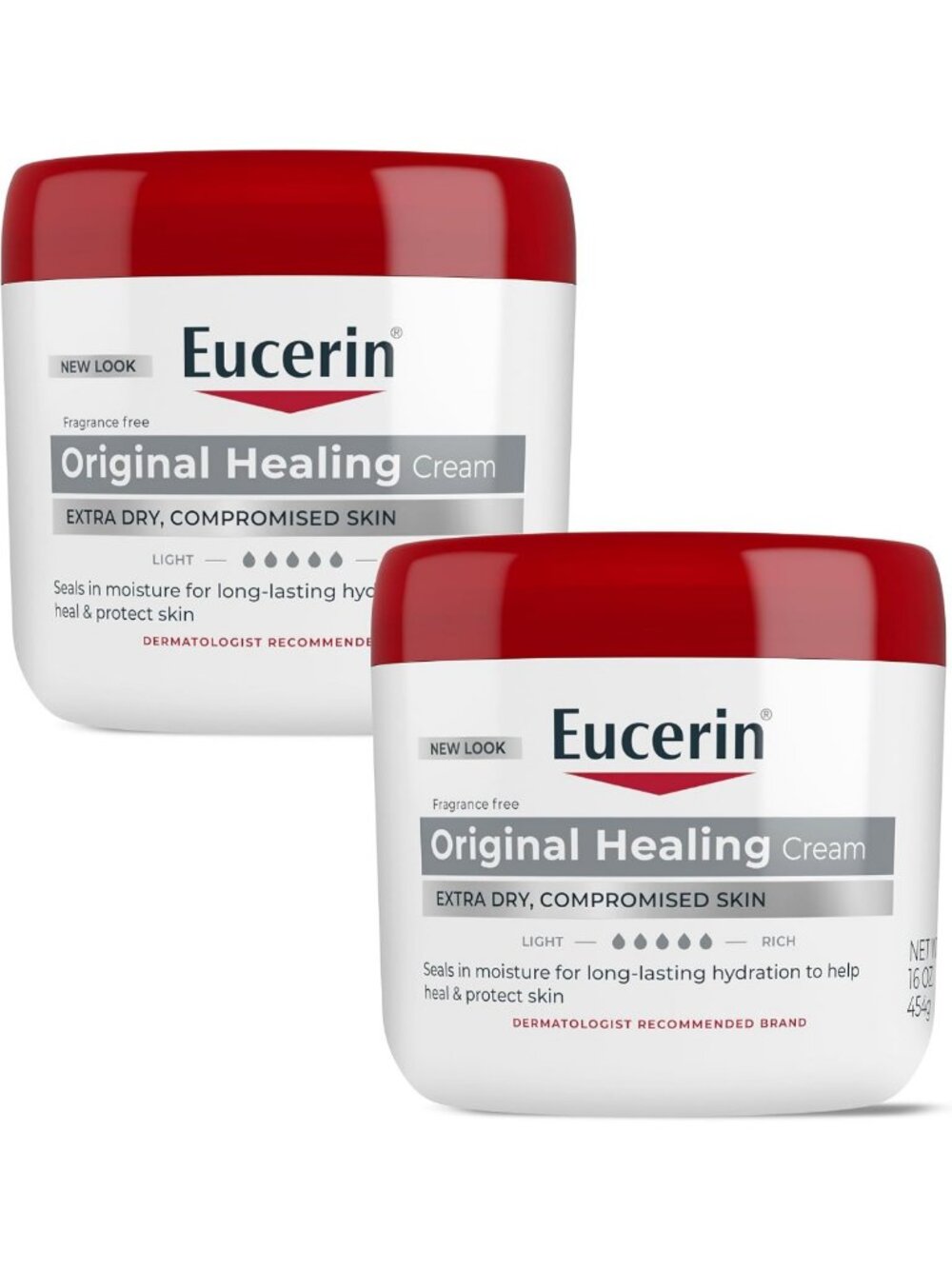 Hydrating Healing Cream, Emollient Enriched, 32 OZ Total - Dry Skin Relief